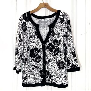 Coldwater Creek black and white cardigan